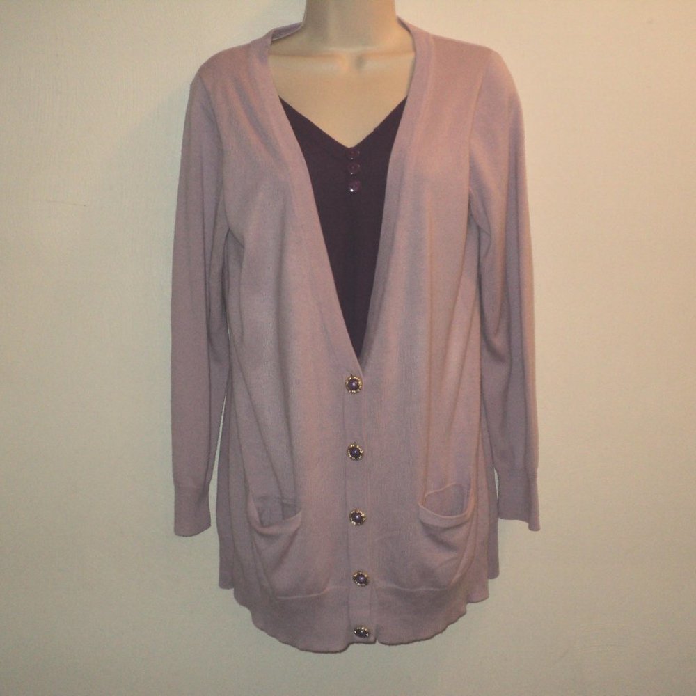 Susan Graver S Cardigan Sweater Layered Look